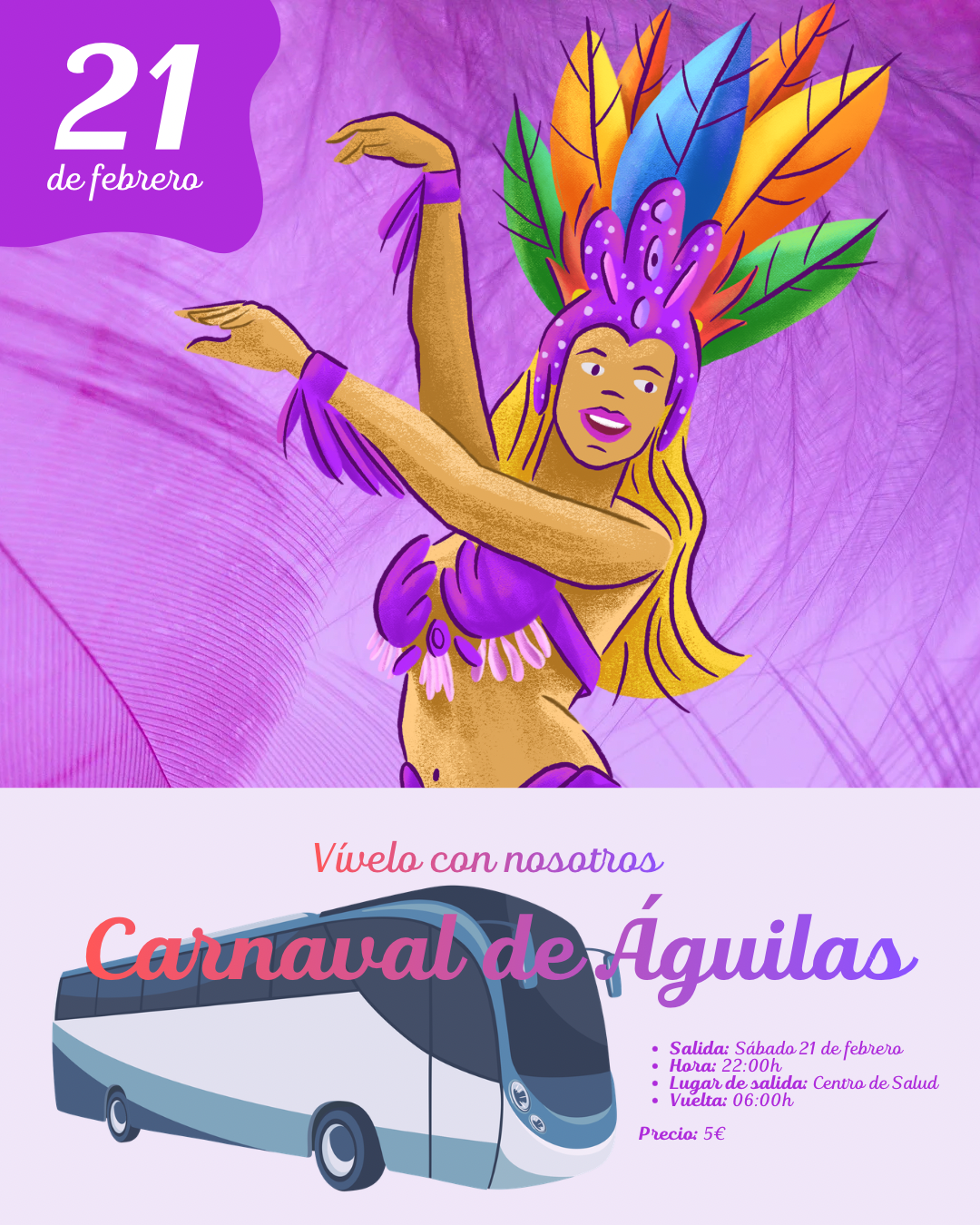 Autobús al Carnaval de Águilas 2026