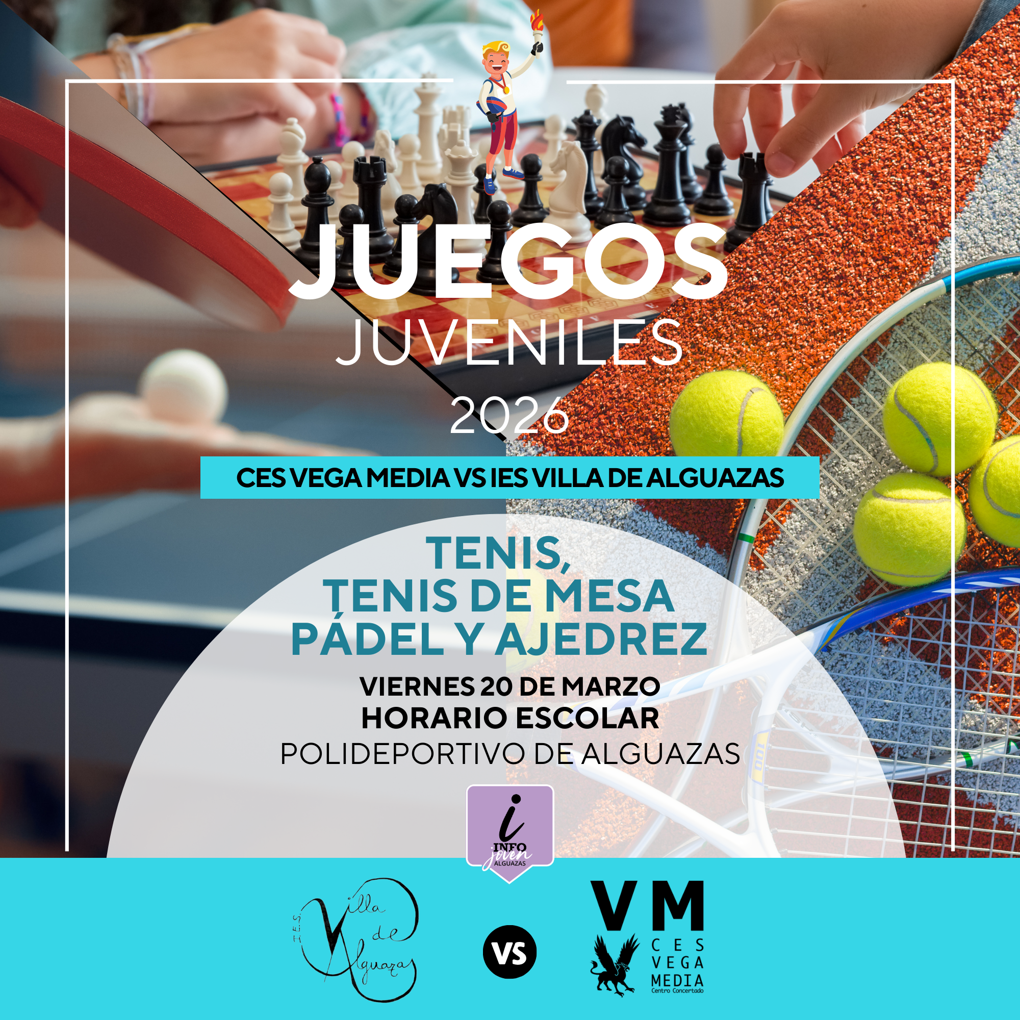 Torneo de TENIS, TENIS DE MESA, PÁDEL Y AJEDREZ JJJOO Juveniles de Alguazas 2026